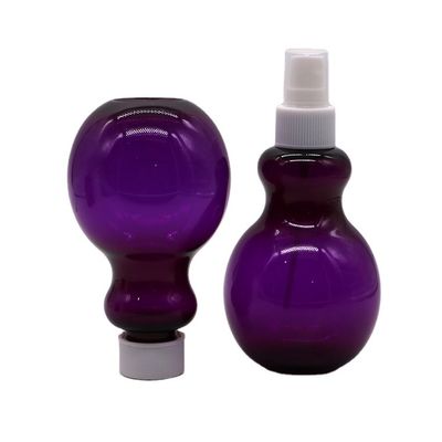 225 ml PET aangepaste kleurparvormige spuitfles voor cosmetische verpakkingsoplossing