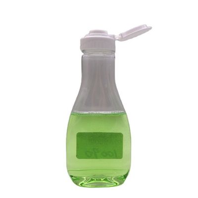 200 ml PET bowlingbalvormige sausflessen met aanpasbare kleur en schroefdop