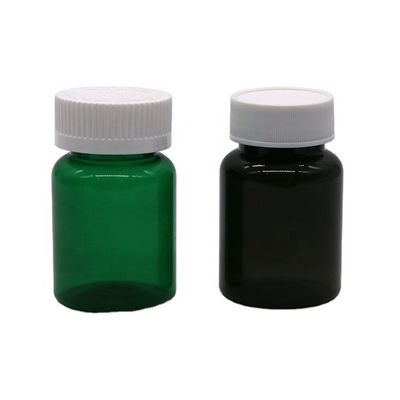 50cc 32mm Neck PET Plastic Pill Flasjes Capsule Flasjes met kindermogelijke dop PET basismateriaal