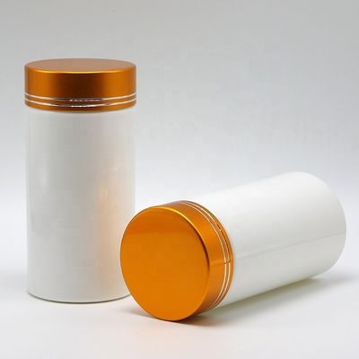 PE-plastic 200 ml rechte cilindervorm medicijn apotheek flessen met aluminium deksels