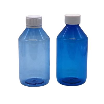 Aangepaste kleur 250ml PET Plastic Vloeibare Fles Schroef Kap en Kleur Optie inbegrepen