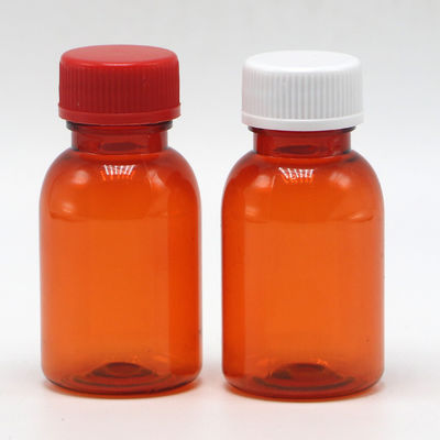 Leekbestendige PET-vloeibare medicijnfles met dop 20ML/CC Kraagmateriaal PET