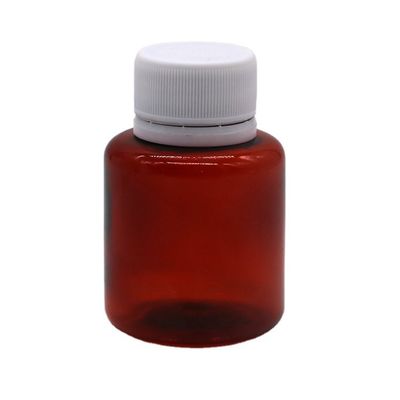 70 ml PET Amber Maple Hoest siroop orale vloeistof fles met veiligheidskap en warmteverzegeling