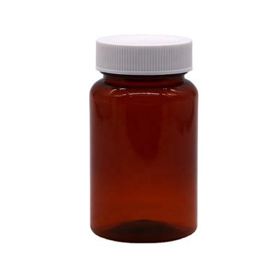 100 ml PET Amber Plastic Pill/Vitamine/Capsule Flasje met kinderbeschermingsdoek en schroefdop