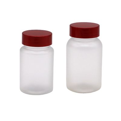 Pillencapsule-containers in 90 ml PET met bevroren afwerking en schroefdop