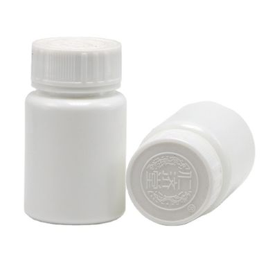 30 ml capaciteit HDPE draagbare witte plastic tablettencontainer met kinderbeschermingsdop