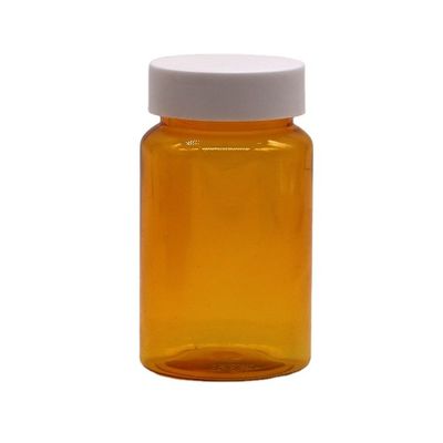 Gratis monsters 150 ml/cc PET Plastic Orange Flasje voor geneesmiddelen Pillen Supplement Flasje