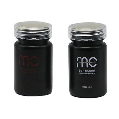 Ronde vorm 70 ml PET plastic fles met schroefdeksel en op maat gemaakte etiketdrukservice