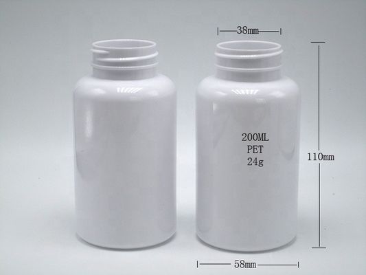 SCREW CAP PET 200 ml recept Apotheek Witte plastic fles voor medicijnverpakking