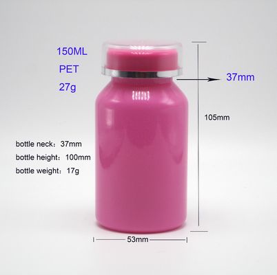 Gepersonaliseerd logo 150 ml PET plastic fles voor industriële oppervlakte verpakking en pil