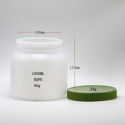 1 liter / 33 oz Plastic fles Verpakking HDPE honing pot lege container voor zoetstoffen