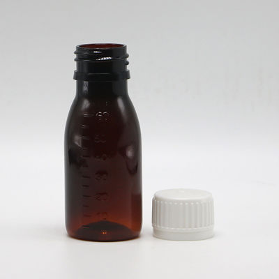 Tamperproof Cap PET 2OZ 60ml Hoest siroop fles voor olie smeermiddelen opslagcontainer