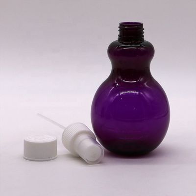 225 ml PET aangepaste kleurparvormige spuitfles voor cosmetische verpakkingsoplossing