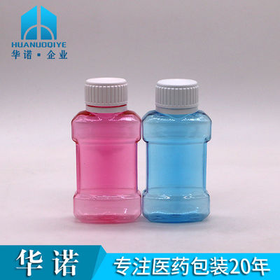 75 ml PET-vloeibare plastic mondspoelmiddelfles voor mondspoelmiddelvloeistof in aangepaste kleur