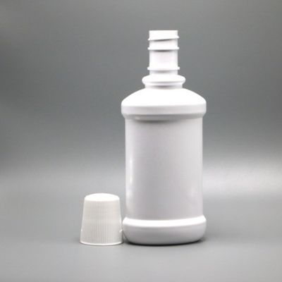 PET-plastic mondwaterfles met lange nek 250 ml voor lege witte mondwasverpakking