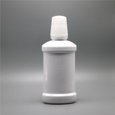 PET-plastic mondwaterfles met lange nek 250 ml voor lege witte mondwasverpakking