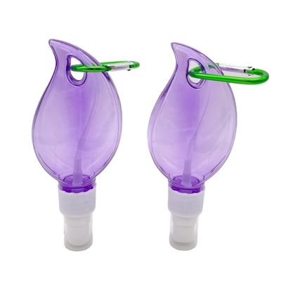 PET-hart / bladvormige plastic spuitfles met hangende sleutelhanger halsband Materiaal PET