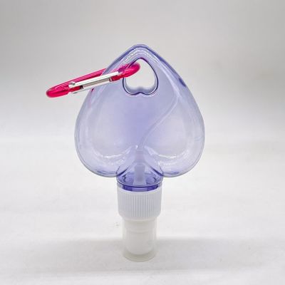 PET-hart / bladvormige plastic spuitfles met hangende sleutelhanger halsband Materiaal PET