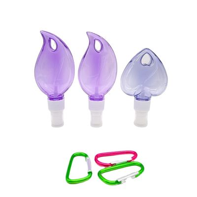 PET-hart / bladvormige plastic spuitfles met hangende sleutelhanger halsband Materiaal PET