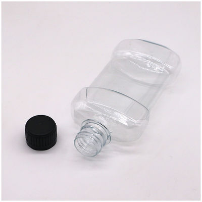 Aanpasbare kleur 250 ml PET vloeibare mondspoeling Plastic Flask Versleuteling Type SCREW CAP