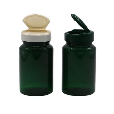 PET 150 ml fles Breed mond Plastic lege flessen 5 oz capsule containers met flip cap