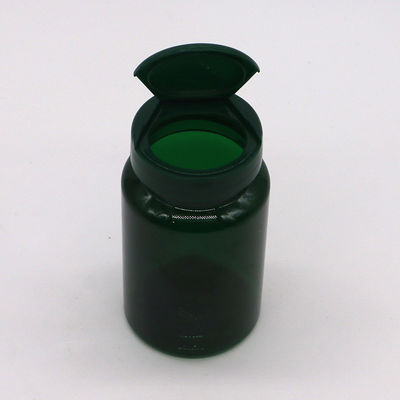 PET 150 ml fles Breed mond Plastic lege flessen 5 oz capsule containers met flip cap