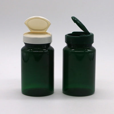 PET 150 ml fles Breed mond Plastic lege flessen 5 oz capsule containers met flip cap