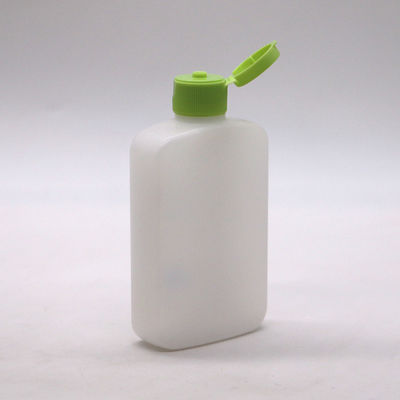 120 ml HDPE Flat Square Cosmetic Flask met aangepaste kleur en Spiral Flip-Over Deksel