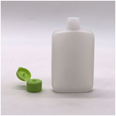 120 ml HDPE Flat Square Cosmetic Flask met aangepaste kleur en Spiral Flip-Over Deksel