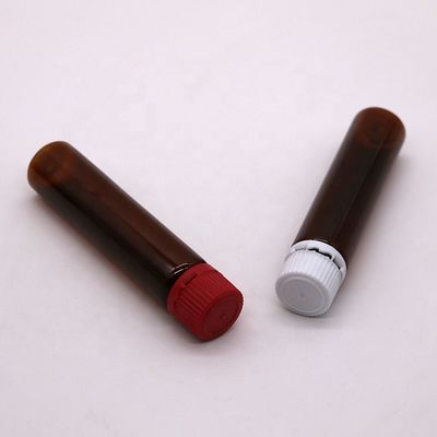 PET-plastic orale vloeistoffffles 20ML/20CC vervalbestendige dop voor gezondheidszorgproducten