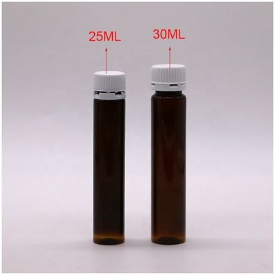 PET-plastic orale vloeistoffffles 20ML/20CC vervalbestendige dop voor gezondheidszorgproducten