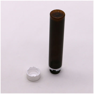 20ML/20CC Slim glad Amber Plastic orale vloeistofffles met manipulatiebestendige dop Voor in vloeistofgeneeskunde