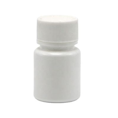 HDPE ronde vorm 20 ml witte plastic lege fles voor de opslag van chemisch poedermonstervloeistof