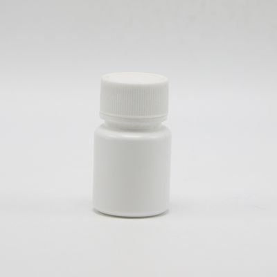 HDPE ronde vorm 20 ml witte plastic lege fles voor de opslag van chemisch poedermonstervloeistof