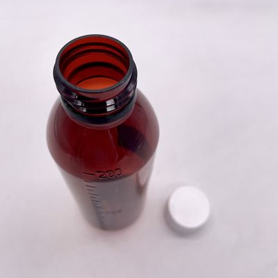 200cc Ovale Amber Recept Apotheek Flessen PET Vloeibare Geneesmiddelen voor Apotheekopslag