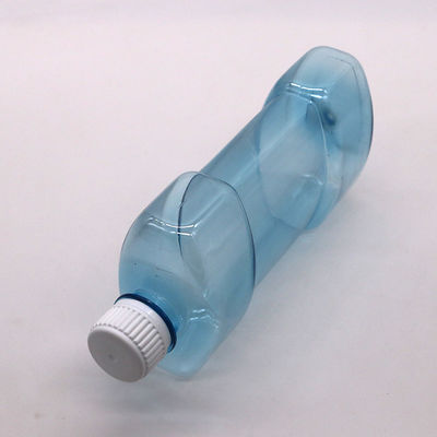 Schermdruk 500 ml PET unieke vorm Vloeibare mondwater Plastic fles met schroefdop