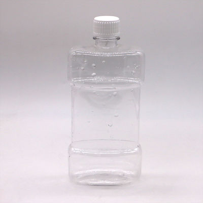 Schermdruk 500 ml PET unieke vorm Vloeibare mondwater Plastic fles met schroefdop