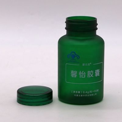 150CC PET Matte/Frosted Green Plastic Flask met kinderbeschermende dop en etiketter