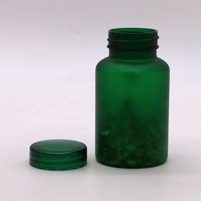 150CC PET Matte/Frosted Green Plastic Flask met kinderbeschermende dop en etiketter