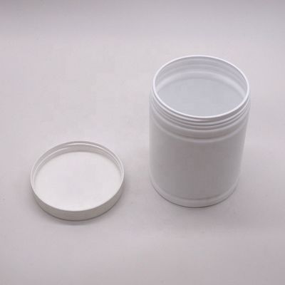 500 ml HDPE plastic poedercontainer met aangepast cilindervormig labelstickerontwerp