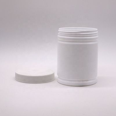 500 ml HDPE plastic poedercontainer met aangepast cilindervormig labelstickerontwerp