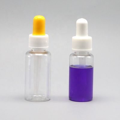 15 ml Ronde vorm PET Plastic Dropper Flasje met buis Medische kwaliteit Op maat gemaakte Dropper Cap