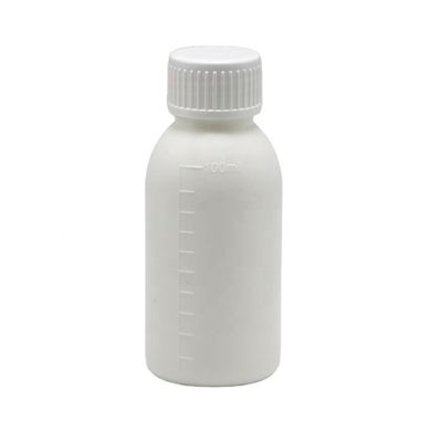 30 mL/50 mL/100 mL PP witte vloeibare medicijnfles met geschaald lichaam en schermdruk