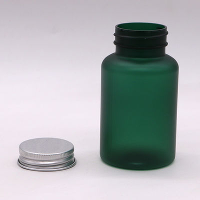 Aluminium kap 100/120/150 ml PET-plastic jar met brede mond voor pil-capsule geneeskunde