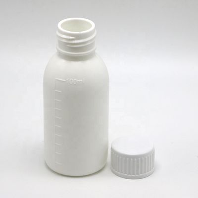 30 mL/50 mL/100 mL PP witte vloeibare medicijnfles met geschaald lichaam en schermdruk