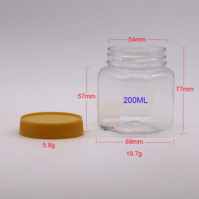 200 ml PET Octogon Food Jar voor noten Kernels Aanpasbare kleur Plastic Flask