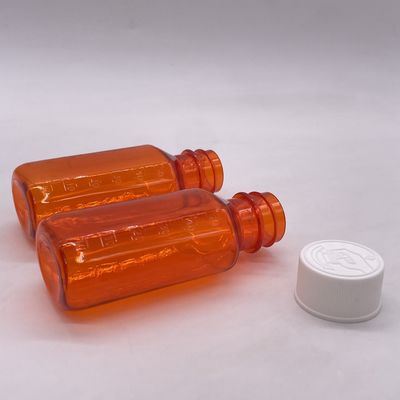 Precieze dosering 2OZ Plastic medicamentenfles met kinderbeschermde dop en meetschaal