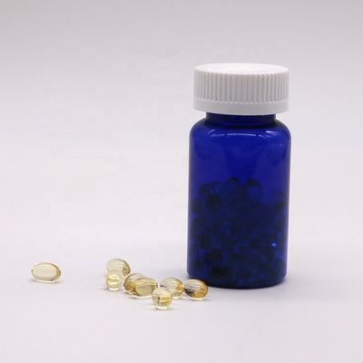 2OZ/60ml/CC Blauwe plastic capsulefles met schroefdop PET materiaal 32mm nekgrootte
