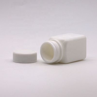 Kleine capaciteit 50cc HDPE steriele vierkant plastic fles met schroefdop op maat
