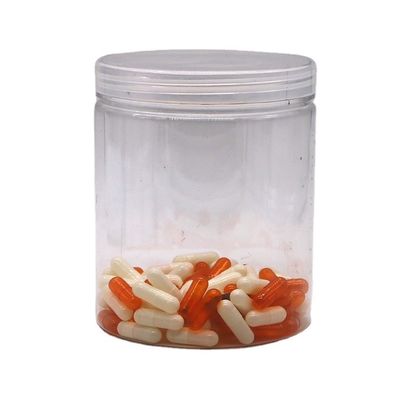 Voedselopslag gemaakt van eenvoudige 700 ml PET transparante fles met aluminium/plastiek schroefdeksel